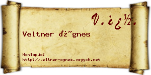 Veltner Ágnes névjegykártya